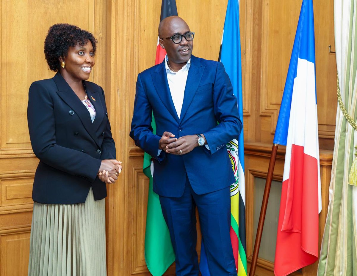 SingoeiAKorir's tweet photo. Looking forward to a fruitful weekend in Paris as we embark on a series of strategic engagements aimed at deepening the Kenya-France relations and the launch of an #AfricaForward follow up mechanism. From Nairobi to Paris, our focus remains clear: transforming strategic dialogue into tangible investments for sustainable growth and youth opportunity across our continent.

To kickstart the day, I visited Kenya Mission this morning and interacted with our team led by ambassador Betty Cherwon and Deputy ambassador Luseneka. @ForeignOfficeKE