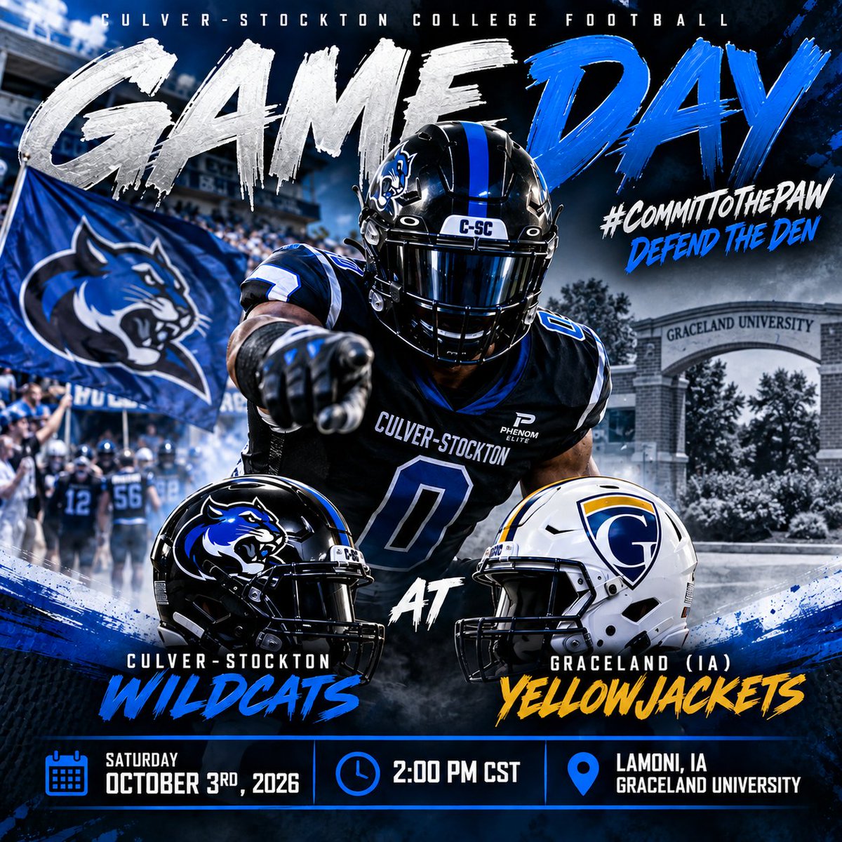 CoachCutshaw's tweet photo. π Graceland (IA)
π Lamoni, Iowa
π°οΈ 2:00 PM CST
πΊ https://t.co/dstKcHKY0c
#CommitToThePAW ππΌπΎπ¦β¬οΈβ¬οΈ https://t.co/e6hHbOUAuU