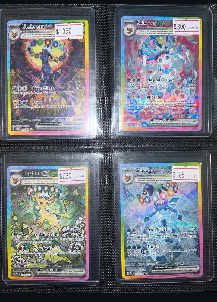 David__Pulls's tweet photo. EEVEELUTION GIVEAWAY🔥🔥🔥

One lucky winner is taking ALL of these cards home.

Espeon ex•Vaporeon ex•Flareon ex• Jolteon ex
Umbreon ex•Sylveon ex•Leafeon ex •Glaceon ex

Like,Repost
Follow @David__pulls
Comment your favorite Eeveelution.

ONE WINNER.8 CARDS.LET’S GO .🍀 https://t.co/FOp2VmJ5DI