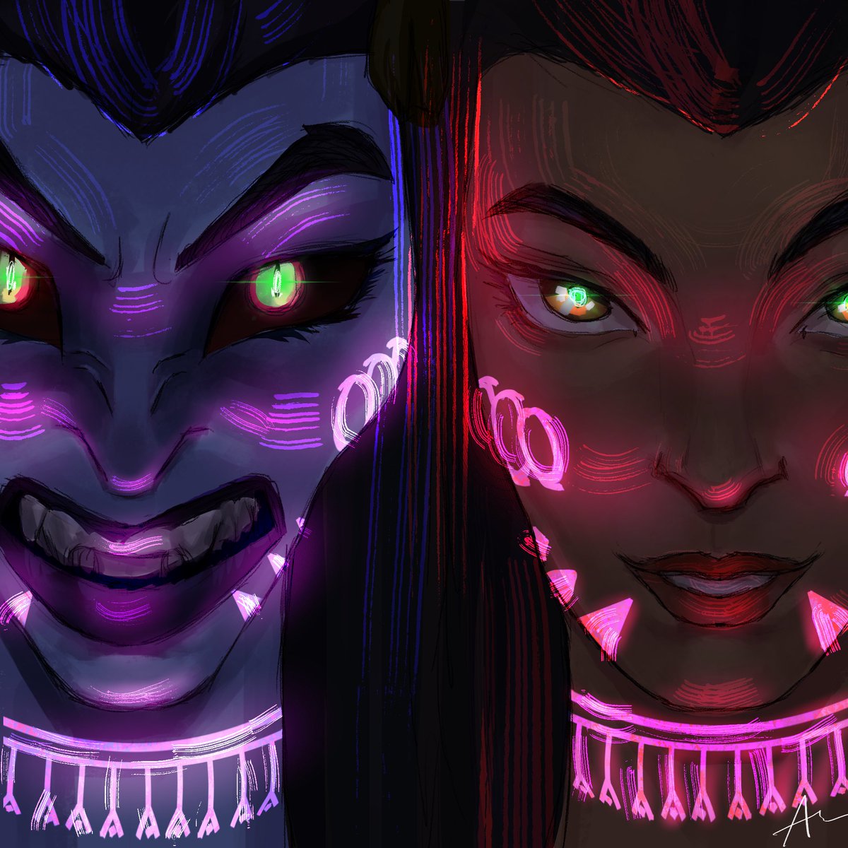 br1ghthaven's tweet photo. Painting Manang from #ForgottenIsland in her human form

Filipino folklore say the manananggal is capable of transforming into a beautiful woman to hide her true nature. https://t.co/p5eq5ZirtL