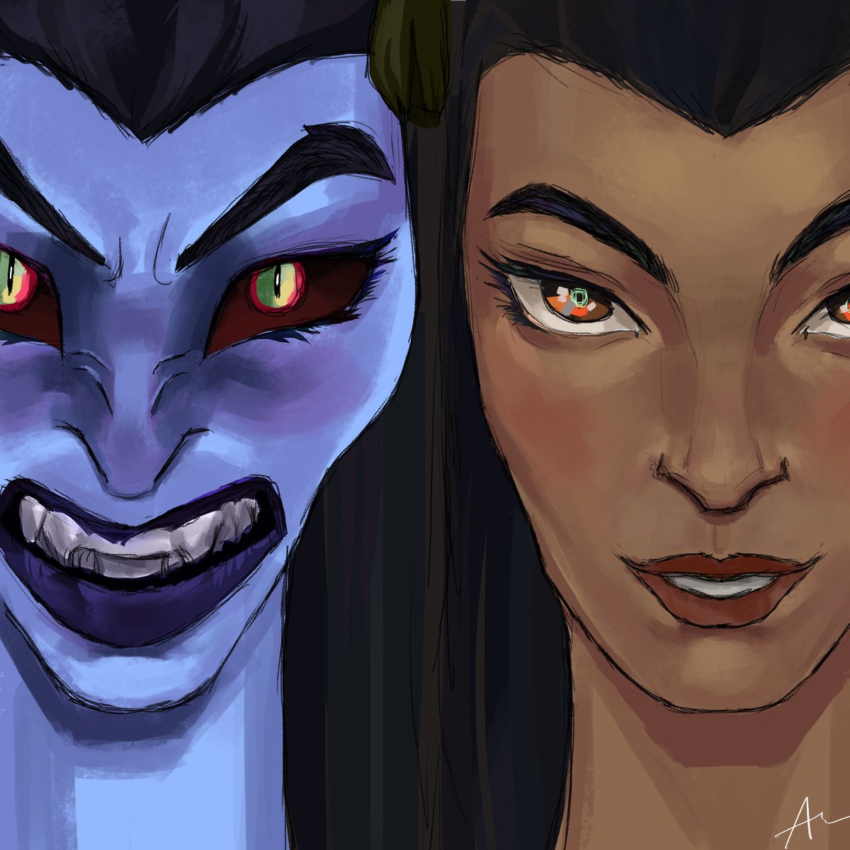 br1ghthaven's tweet photo. Painting Manang from #ForgottenIsland in her human form

Filipino folklore say the manananggal is capable of transforming into a beautiful woman to hide her true nature. https://t.co/p5eq5ZirtL