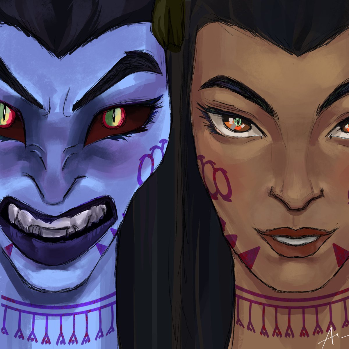 br1ghthaven's tweet photo. Painting Manang from #ForgottenIsland in her human form

Filipino folklore say the manananggal is capable of transforming into a beautiful woman to hide her true nature. https://t.co/p5eq5ZirtL