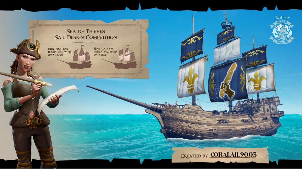 calycoba's tweet photo. Who doesn't like Baguette ? 🥖⚜️
Here is my entry for the #SoTSailDesignComp @SeaOfThieves #SeaofThieves

Any blue navy there ? 🤟 https://t.co/rUpenQ68Dm