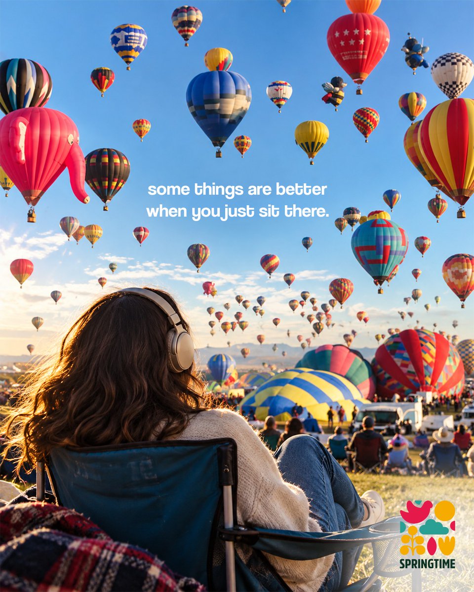 thespringtimeco's tweet photo. BRB. Watching the sky showoff!!!!!

#skywatching #SkyHigh #HotAirBalloon #BalloonFiesta #NewMexico #NewMexicoLife #albuquerqueballoonfiesta

[Hot air balloon festival, Albuquerque Balloon Fiesta, New Mexico lifestyle, sky watching, slow moments, relaxing lifestyle, chill vibes] https://t.co/5djkEzK4FB