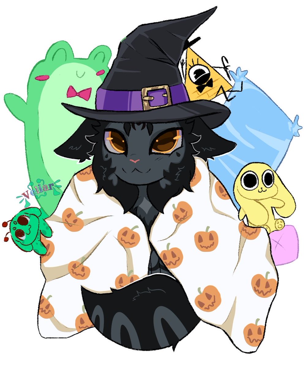 VeliarSocks's tweet photo. Little Witch 🧙‍♀️🌙
#digitalart #cat #witch #halloween https://t.co/z7oQffRhyn