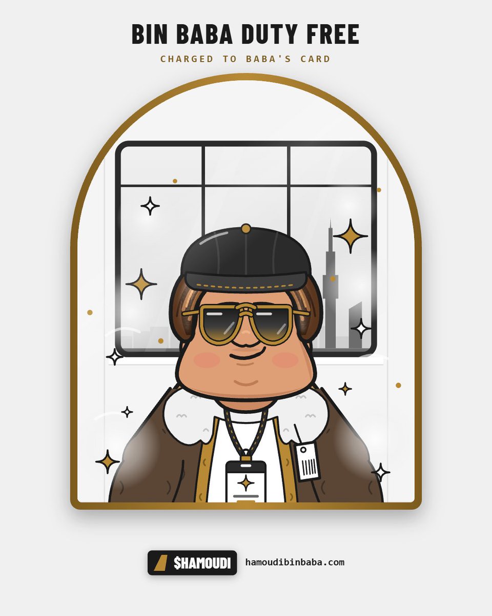 therealohayobx's tweet photo. My Bin Baba Duty Free look: aviators, fur coat, extra-hold hair lacquer +3. Baba pays.

#HAMOUDI $HAMOUDI @hamoudibinbaba https://t.co/OJSpU6Gw9m https://t.co/Q2AoCy3agR