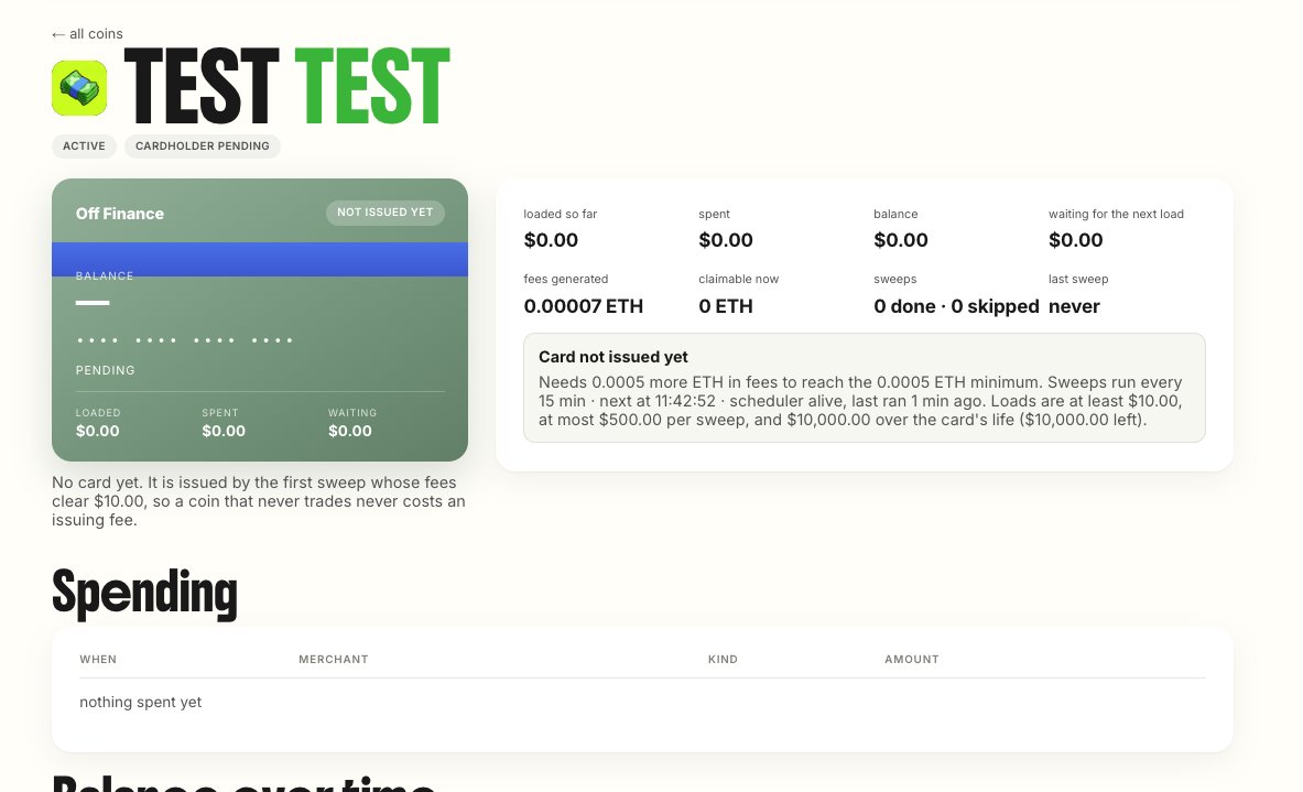 ekowahy94340324's tweet photo. @OffFinanceApp Just tested OffFinance and it works Honestly, this is a good use of token fees. Instead of the fees just sitting there, they can be turned into something you can actually use in the real world. https://t.co/6YsuZLGLa8
