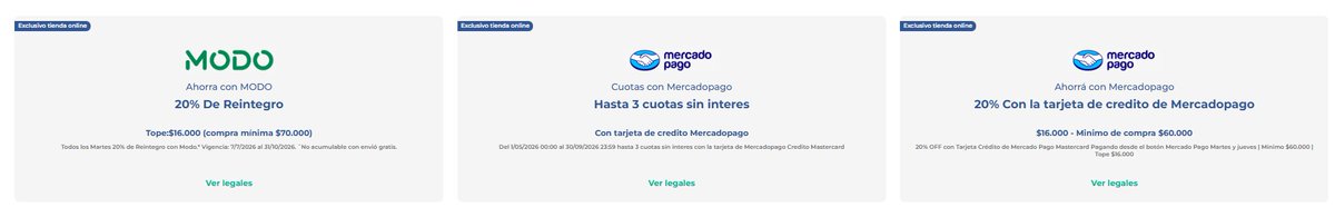ahorrotwit's tweet photo. 💊🔥 FARMAPLUS CON DESCUENTO HOY MARTES
En #Farmaplus (online) 🛒👇
💳 20% OFF con @MODO_Arg
💸 Tope $16.000
🧾 Mínimo $70.000
💳 20% OFF con tarjeta de crédito @mercadopago
💸 Tope $16.000
🧾 Mínimo $60.000
👉 Ideal para compras grandes
Si vas a stockearte… esto rinde 😏 https://t.co/WYNdgPqWUQ