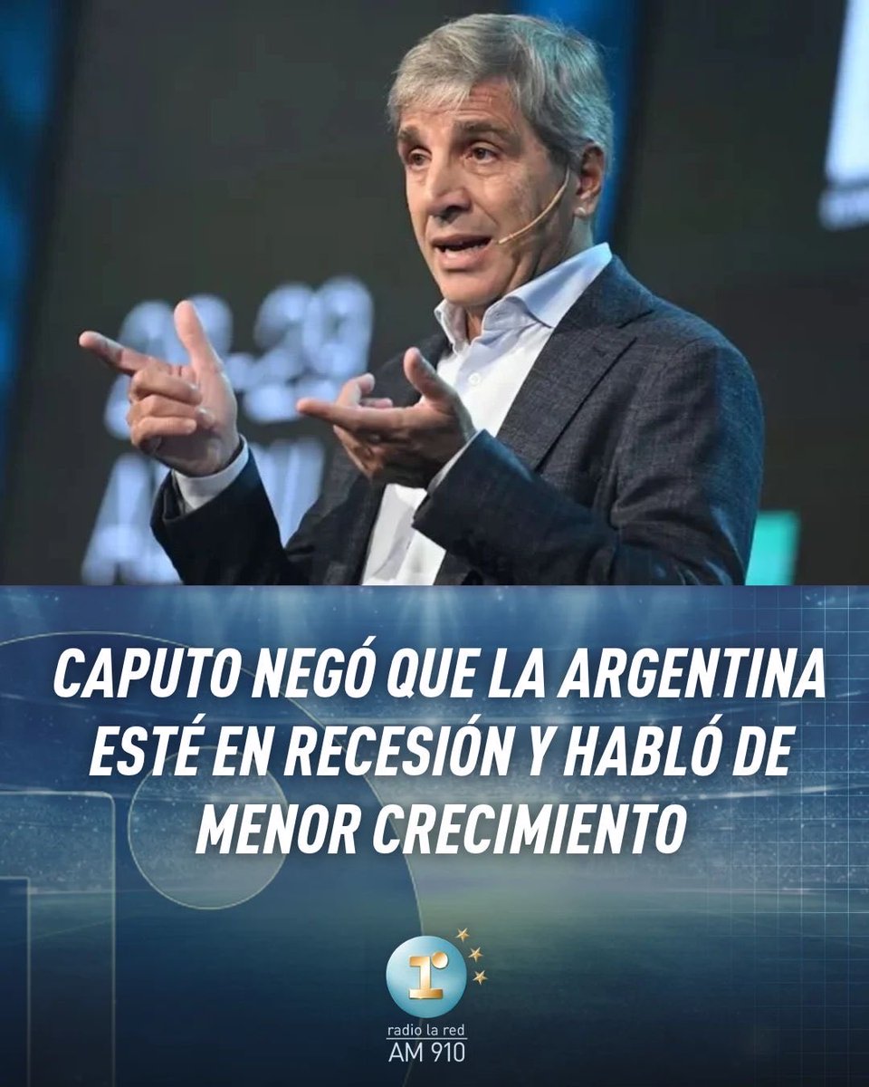 radiolared's tweet photo. CAPUTO DEFENDIÓ EL RUMBO ECONÓMICO DEL GOBIERNO EN PARÍS

Durante la Argentina Week, el ministro de Economía sostuvo que la actividad sigue creciendo, aunque a un ritmo menor, y citó una suba mensual del 0,2% en la tendencia-ciclo del EMAE. https://t.co/KidBVNNsC5