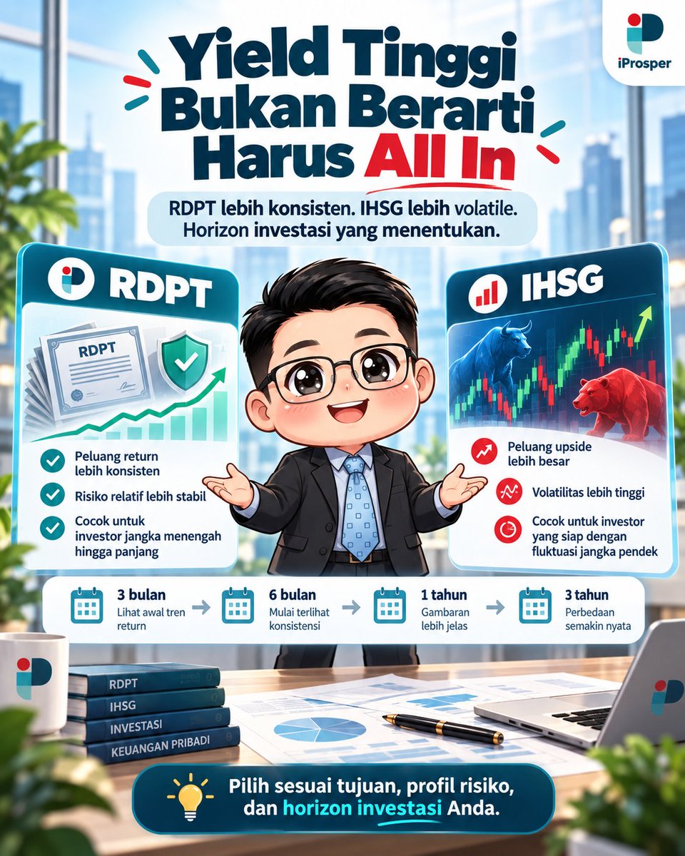 Yield SUN tinggi memang memberikan peluang
Tapi peluang bukan jaminan, tetap ada kemungkinan bisa me...