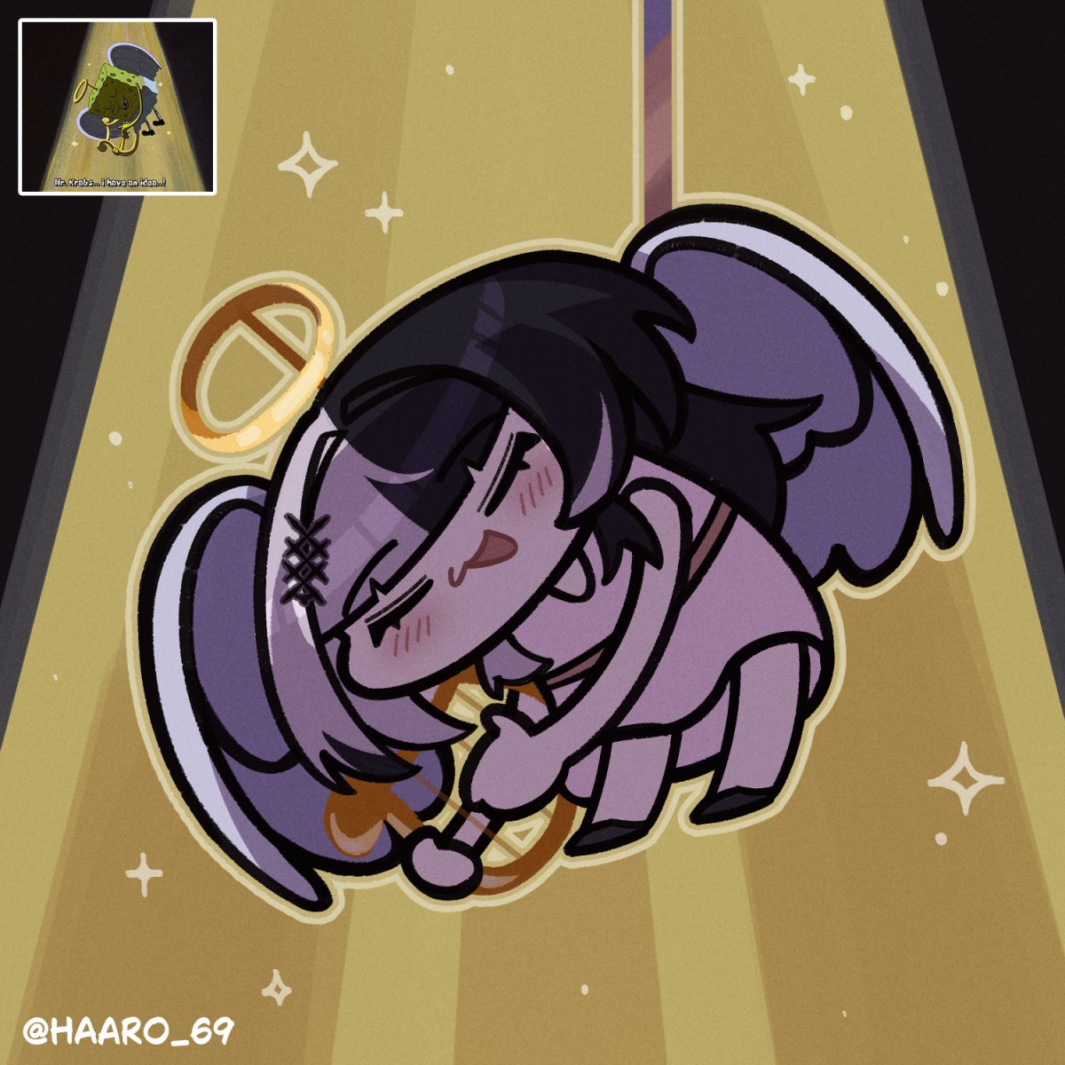 haaro_69's tweet photo. Day 4 of #holoctober — Angel 👼

Let's hear her idea. 🎶

#ShiorinSketch https://t.co/LwuZbWrIMh