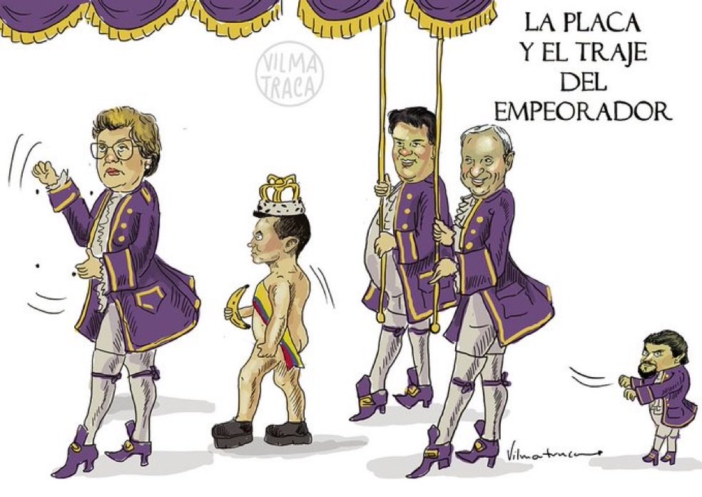 EnVozAlta's tweet photo. Lo más revelador de la dictadura que se está configurando es cómo ha desnudado a tantos supuestos demócratas. No eran demócratas: solo padecían la furia del chiro.

Hoy ya no son chiros. Se alquilaron o se vendieron al poder indolente e incompetente, que desvía el dinero público que debería de servir para las medicinas y la atención de los más pobres.

Ahora engordan sus cuentas, sus egos y sus panzas. Y usan la lengua para lustrarle los tacones al empeorador.

Léase bien: EMPEORADOR, término acuñado por @vilmavargasva.

#ReaccionaEcuador