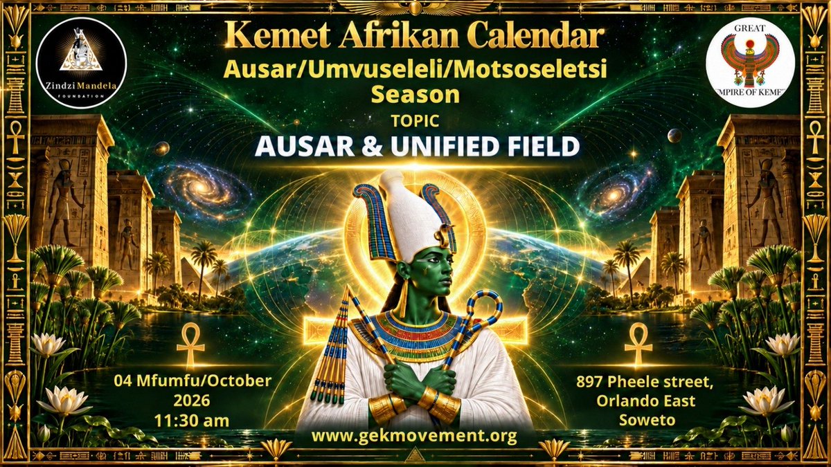 GEK_movement's tweet photo. Hotep Royals please join us for umphahlo and lecture by uMkhulu Nsingiza tomorrow at 11:30am esgodlweni - 897 Phiela street Orlando East, Soweto. GEK market will be open for all your sacred items, books and merchandise. 🙏🏽 https://t.co/QxUtVPJSmI