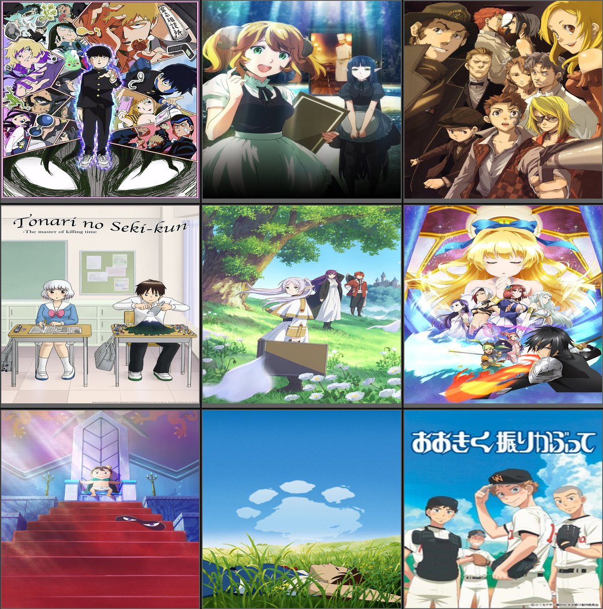 WatchingPaint's tweet photo. felt like doing Anime and Manga 3x3s https://t.co/CUUuSAagAF