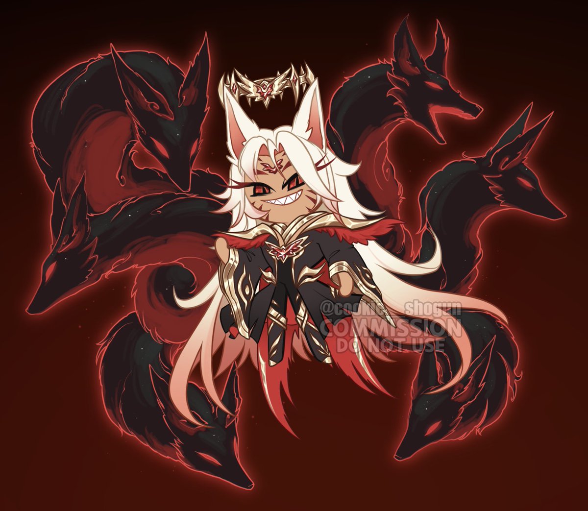 cookie__shogun's tweet photo. Immortalized Fox Cookie!! ✨🦊
Custom for @Nekane_BA !! Per client request, this design is heavily inspired by an existing video game character.
Mr fox man hehehe 🦊🦊🦊✨✨
.
#cookieoc #cookierunoc https://t.co/XzD5sYhCQS