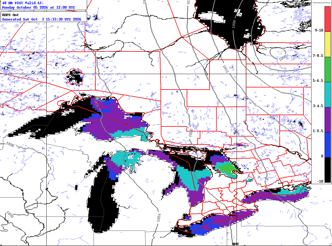ICWR's tweet photo. Waterspout potential for the first time in a month over parts of the Great Lakes Monday morning! Here is the forecast map for 8 am EDT. https://t.co/D5mEYAew3L #ohwx #onwx #nywx https://t.co/azbtmPc33N