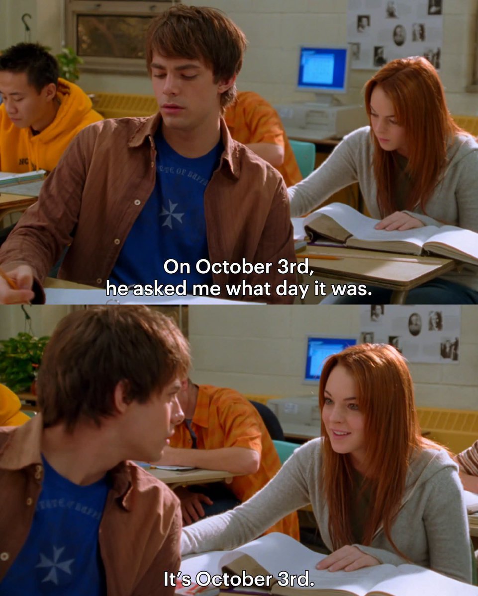 ByClaytonDavis's tweet photo. Happy Mean Girls Day! https://t.co/v3A6Os4Dqr