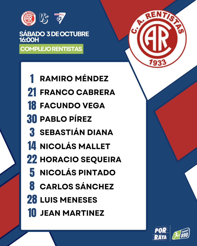 PorLaRaya890's tweet photo. ⚽️ Así salen a la cancha los equipos de #Rentistas y #Huracán por la fecha 22 de la Fase Regular
📲 Seguí el minuto a minuto del partido por las redes de #XLR https://t.co/UxUDBx9Ndr
