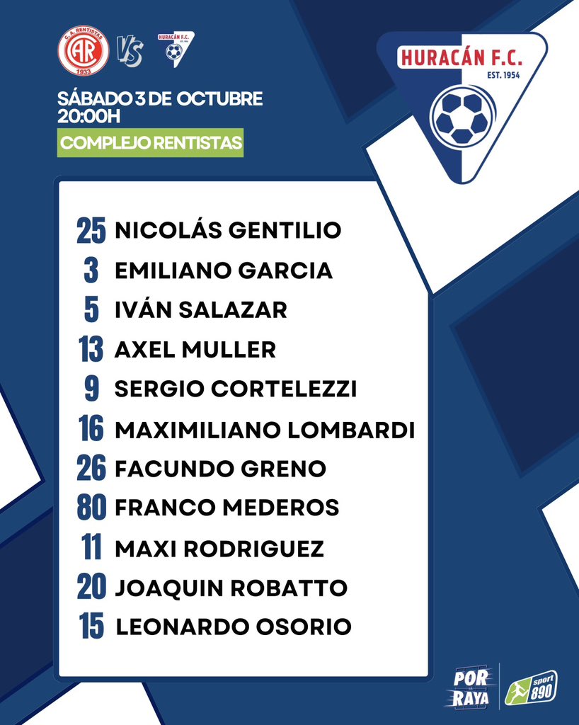 PorLaRaya890's tweet photo. ⚽️ Así salen a la cancha los equipos de #Rentistas y #Huracán por la fecha 22 de la Fase Regular
📲 Seguí el minuto a minuto del partido por las redes de #XLR https://t.co/UxUDBx9Ndr