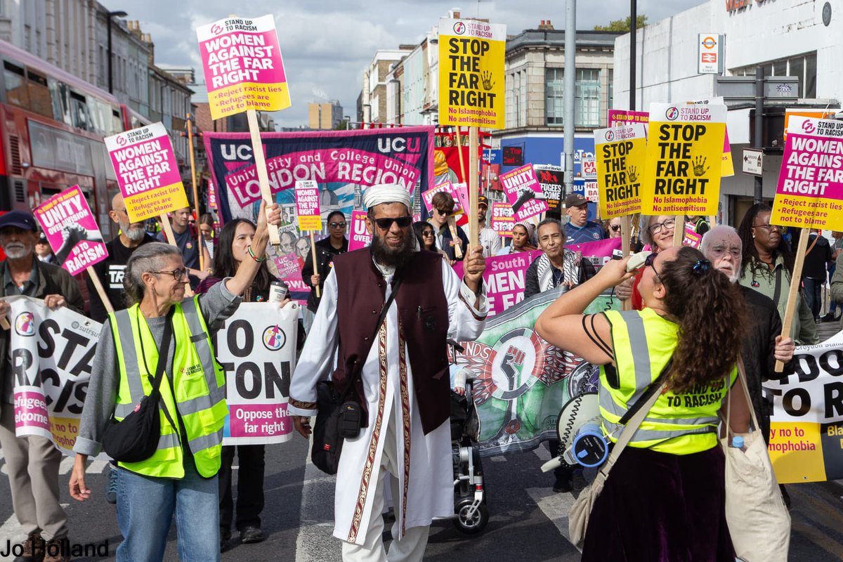 AntiRacismDay's tweet photo. Big well done to everyone on today’s Croydon unity demo. 

We stand together - united against racism &amp; the far right https://t.co/oCG0apRBUP