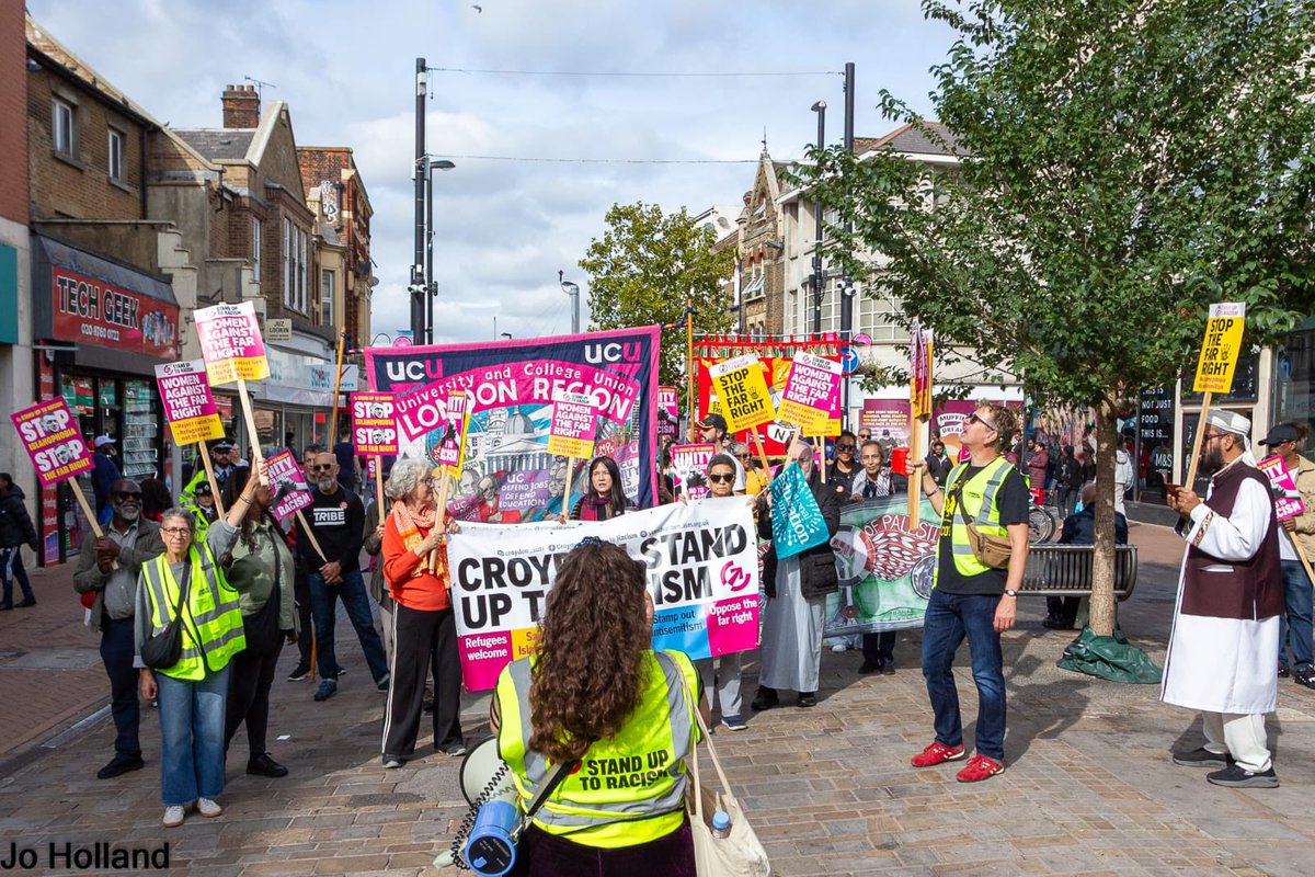 AntiRacismDay's tweet photo. Big well done to everyone on today’s Croydon unity demo. 

We stand together - united against racism &amp; the far right https://t.co/oCG0apRBUP