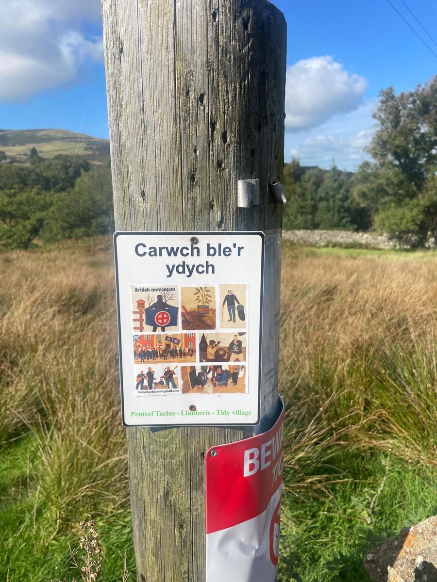 bmvixens's tweet photo. Today one of our vixens took time out from the busy world to venture to one of the uks most wonderful places with her family .
Along the way they paused as The sudden warmth of an unseasonably sunny October afternoon completely transformed the landscape, bathing the rugged peaks of Snowdonia  in a brilliant, golden light.
They raised the sunwheel banner as a show of strength and unity for us to enjoy the moment along side them 
Vixens are uncompromisingly loyal and impossible to ignore 🇬🇧🦊🇬🇧