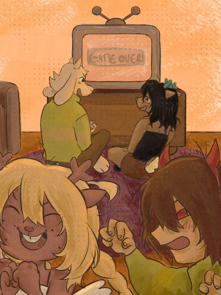 __W0_uf's tweet photo. " Those afternoons, filled with joy and smiles. "

day 3 : games
#Dessriel #inktober #deltarune https://t.co/1N659ofKGX