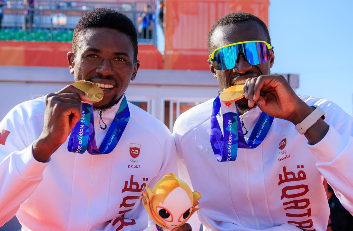QNAEnglish's tweet photo. #Asian_Games: #Qatar Win Historic Padel Gold, Claim Third Straight Beach Volleyball Title
#QNA
https://t.co/DbVHdk2QJs https://t.co/OREsGsLT1X