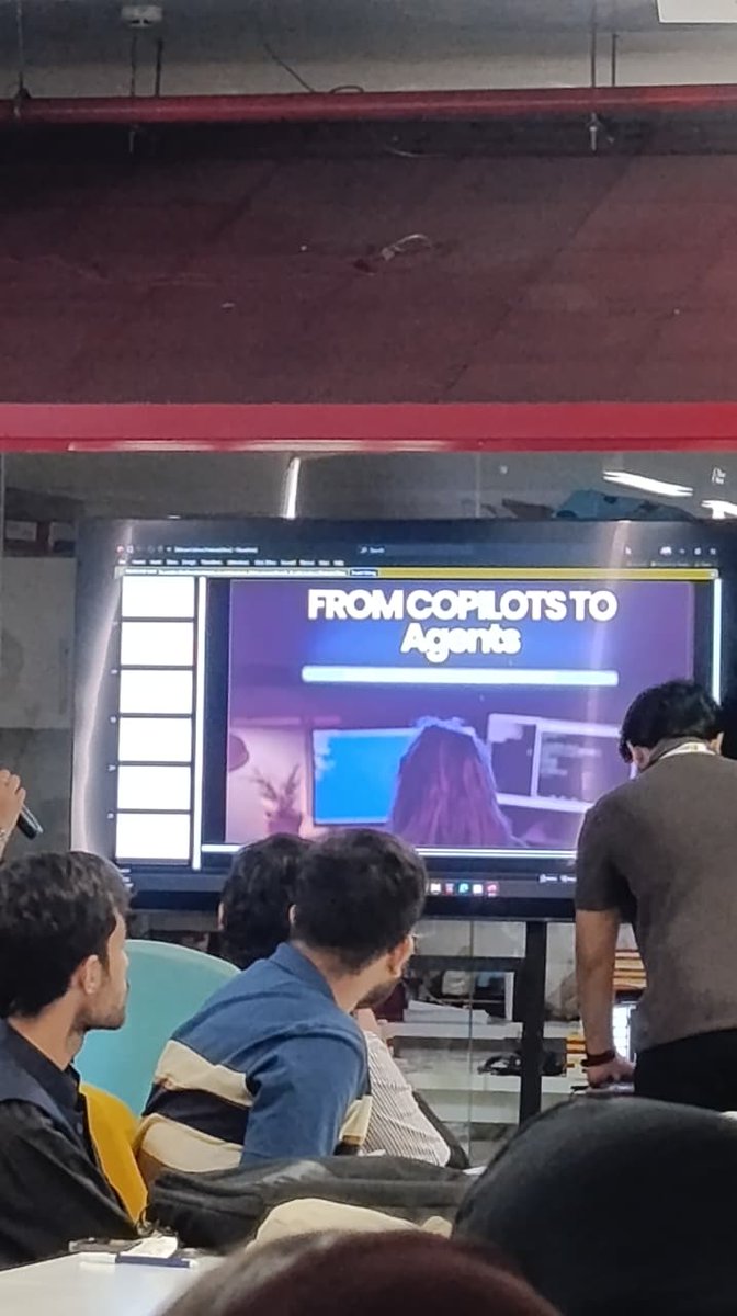 umerbashir0002's tweet photo. Had a great time at GitHub Dev Days today at DPL with my friend @_hamzaaziz_ ! 🚀
Organized by MLSA QAU & Ali Mumtaz. Shoutout to sponsor Kurneez. Learned a lot about GitHub Copilot & AI coding!
#GitHubDevDays #MLSAQAU #GitHubCopilot https://t.co/CiFpRA1hBo