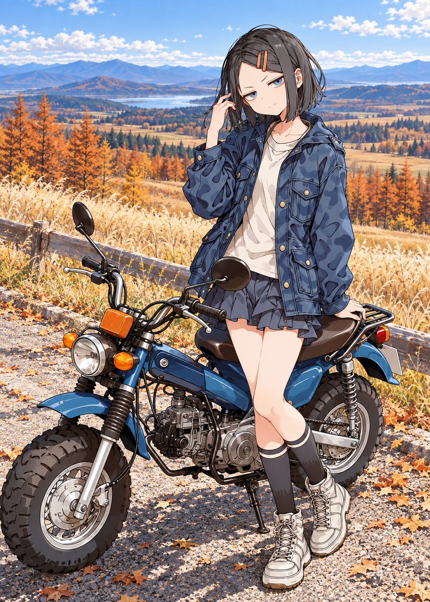 gufutokuku999's tweet photo. 『原付女子物語』
ミニバイク好き女子 https://t.co/h9YmYkP2sf