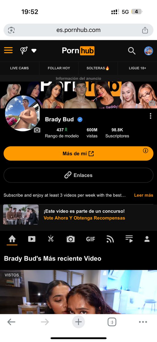 mrbudxxx's tweet photo. 600 millions views and almost 100k subs 
Type brady bud on @Pornhub and subscribe https://t.co/Zh7zQ5m16Q