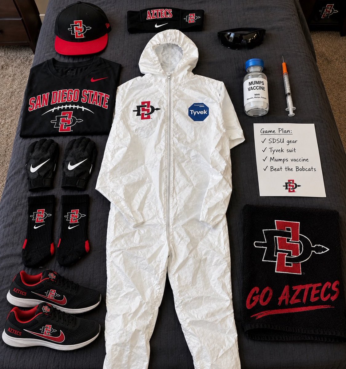 lawstbrewer's tweet photo. Game day fit ready #GoAztecs https://t.co/HjVoXlXqmw