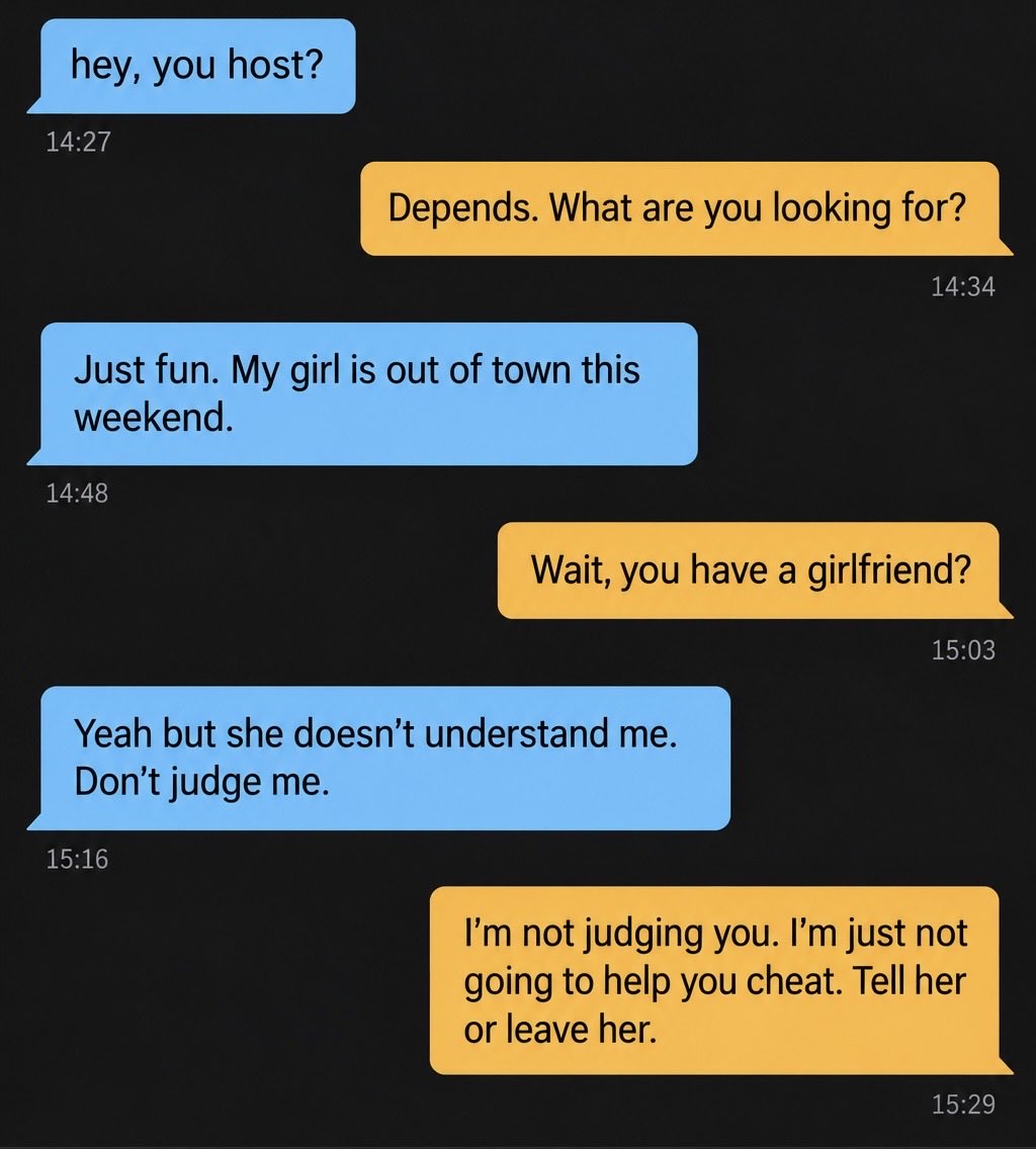 SceneOrbit's tweet photo. DL guys who use women as cover and then cheat are a total red flag. https://t.co/b28NfqFj7i