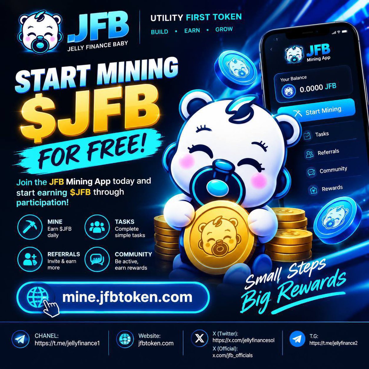 monkey_ninja00's tweet photo. @D3nny_crypto Free mining + tasks + referrals = multiple ways to earn $JFB Don’t just watch the ecosystem, get involved.
    👉 https://t.co/Sa5GuqX5IO https://t.co/3RutMeGlz8