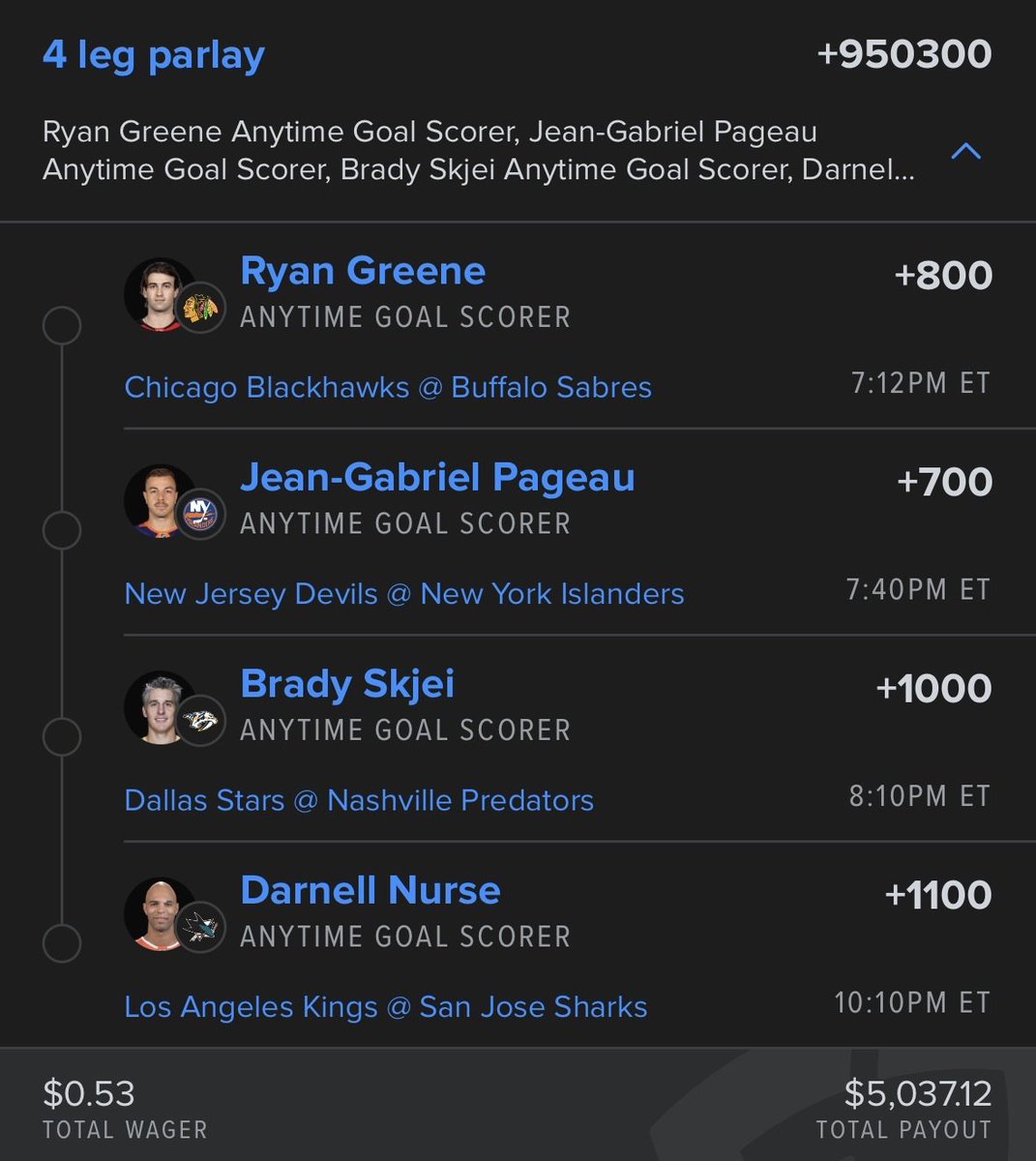 PlusEVKing's tweet photo. Fanduel NHL #loosechangelotto 🏒🎰

Couch cushion money. Life-changing payout.

@pikkitsports 🔗⬇️ https://t.co/bmsjTFn9uT