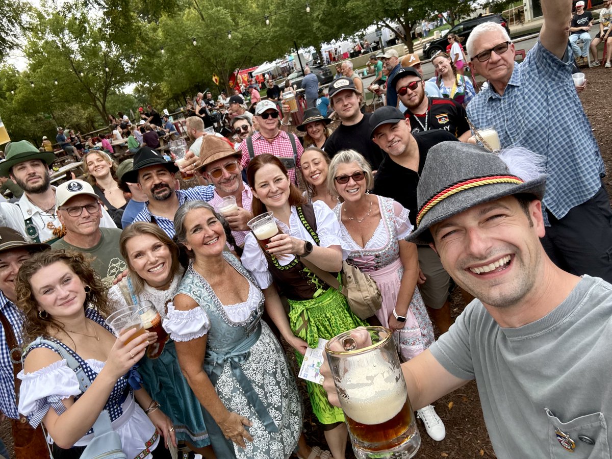 michaelcaldwell's tweet photo. 🍻 The keg is officially tapped at Reformation Brewery and Woodstock's Oktoberfest is on. Prost, Woodstock! https://t.co/zLW9XwQ95F