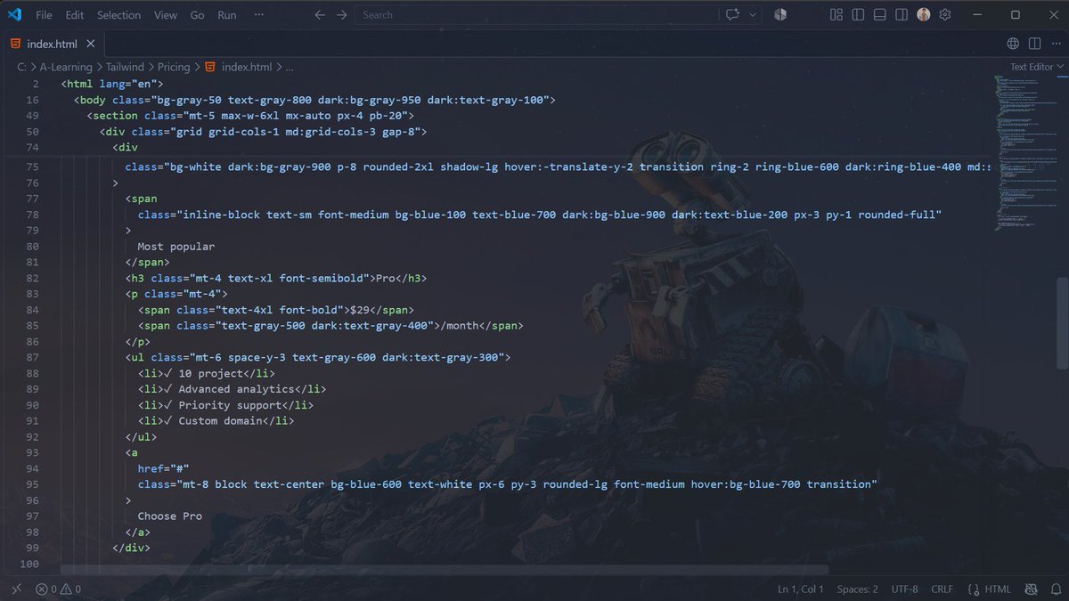 Devazhary's tweet photo. Ah shit here we go again 014/150

النهارده دخلت في Tailwind Css علشان هحتاجها قدام مع React والصراحة رايقة بفرق عن bootstrap
 الملخص قعدت اذاكر شوية حلوين من ال topics اللي في ال documentation بتاع tailwind وطبقت عليهم بمشروعين https://t.co/jwMZBNGO1a