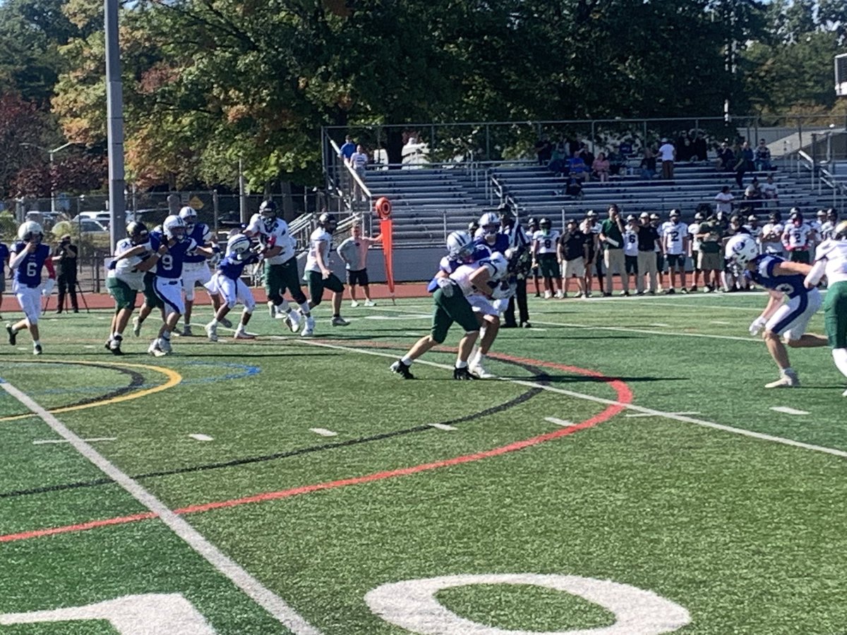 WeHartford's tweet photo. Spencer Boucher Zazzaro throws one TD pass and runs for four others- two over 50 yards and Hall is dominating Enfield 44-13 at half.@WeHartford @HallWHAthletics https://t.co/nUeTB2E0Dr