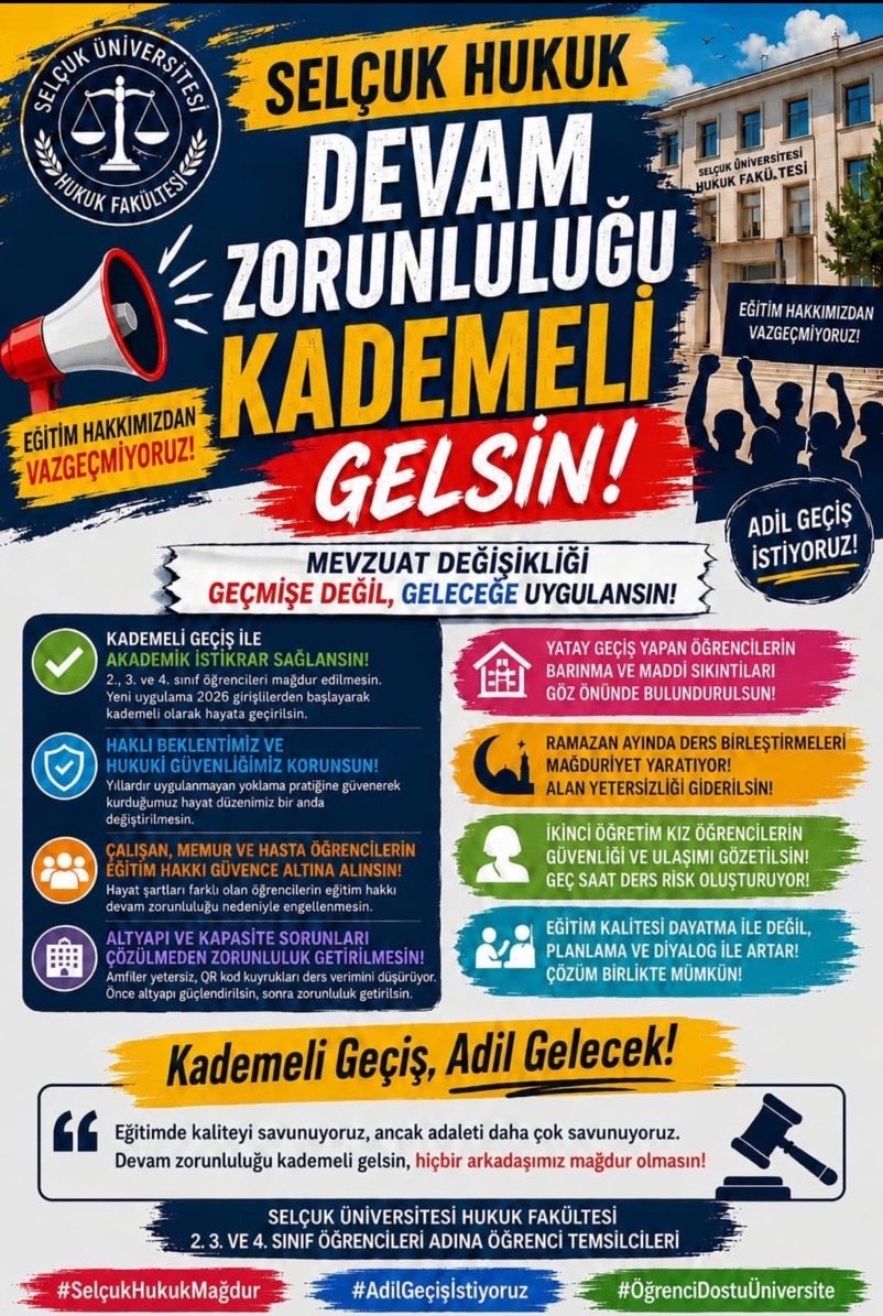ayse333222111's tweet photo. Selçuk hukuk fakültesi öğrencileri kademeli geçiş istiyor.

#selcukhukuk #suhfyoklamayikaldir #suhfyoklamahayir @bakbulutberrin @latifselvi42 https://t.co/g9JIwriAcQ