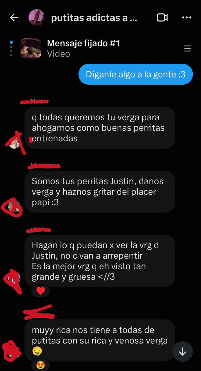 Justin24cm's tweet photo. Las putitas del grupo les querían decir algo, haganles caso :3 https://t.co/o4Fn7wbTYX