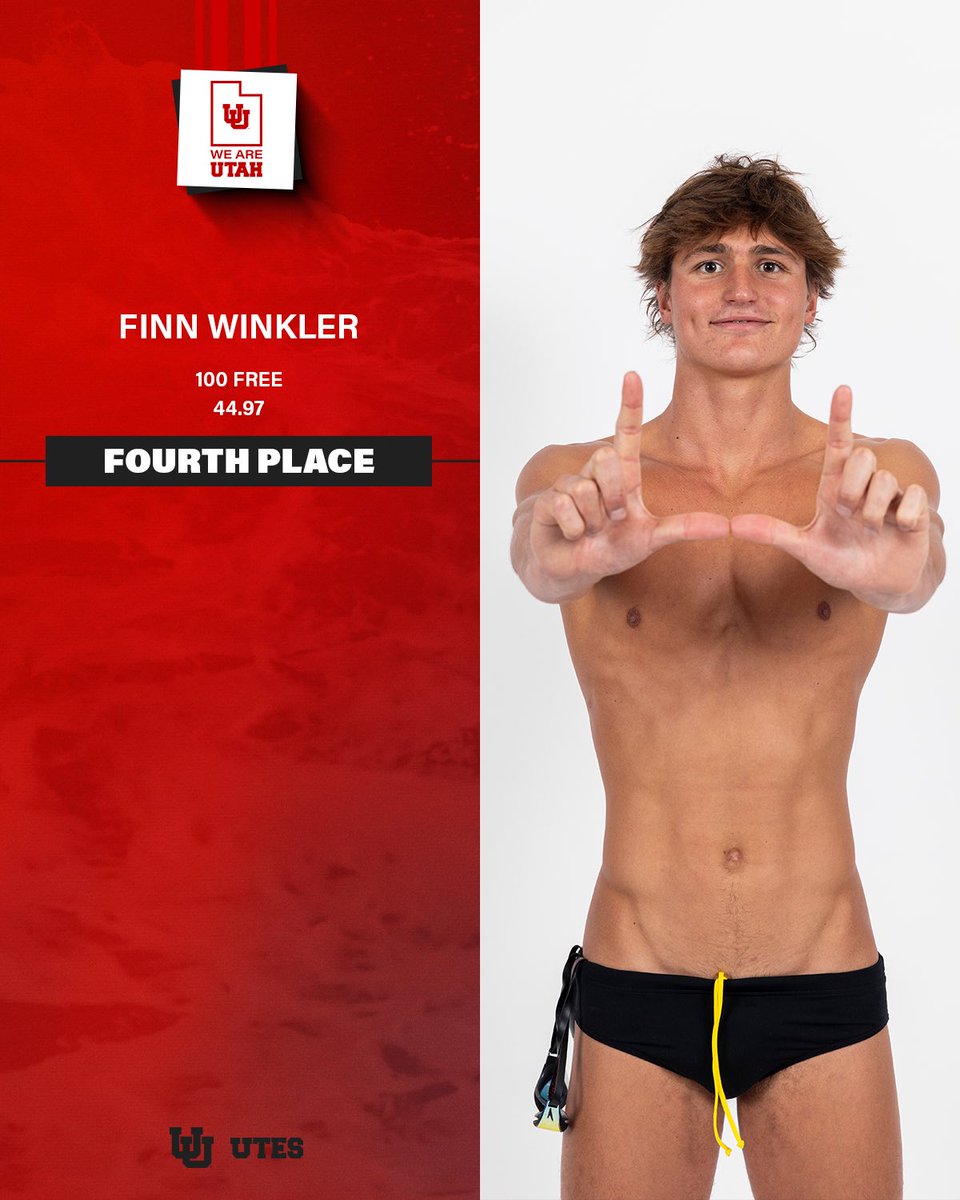 UTAHswimdive's tweet photo. Utes 🤝 top five 

Finn and Tim clock two more top five finishes at the CMU Intermountain Shootout! #GoUtes https://t.co/vn78nT5Gzz