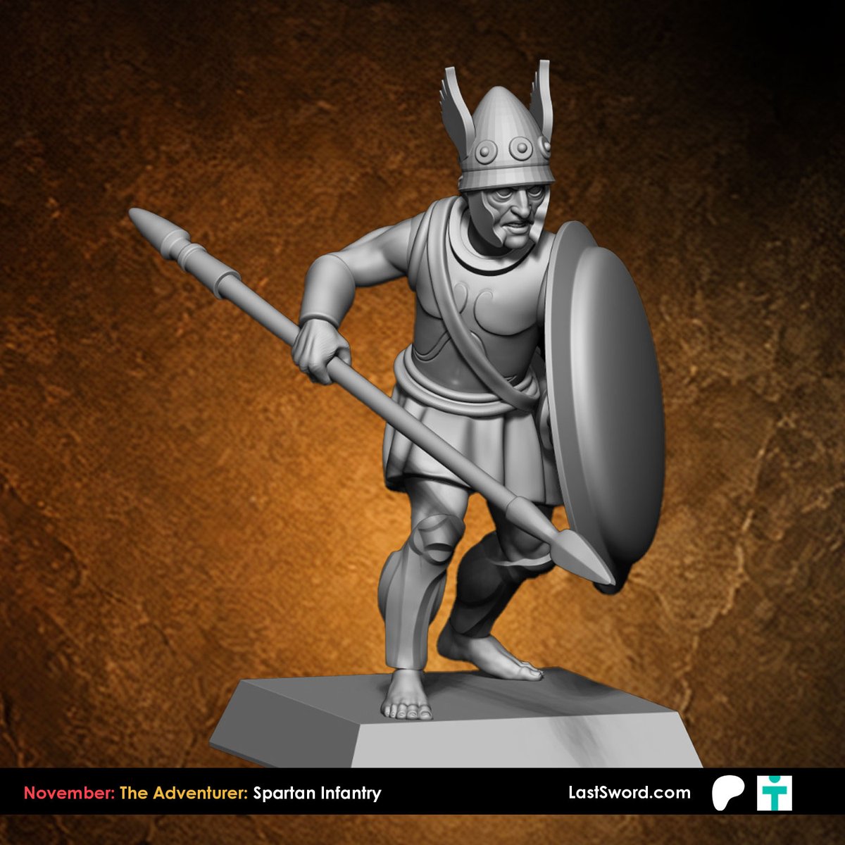 LastSwordMinis's tweet photo. November Patreon: The Adventurer:  Spartan Infantry
Those taciturn warriors won the day.
Get yours soon at our Patreon.
-
#classicalgreek #spartan #SAGA #hailcaesarwarlordgames #swordpoint #3dprint #lastswordminiatures https://t.co/aU2KfjBMXn