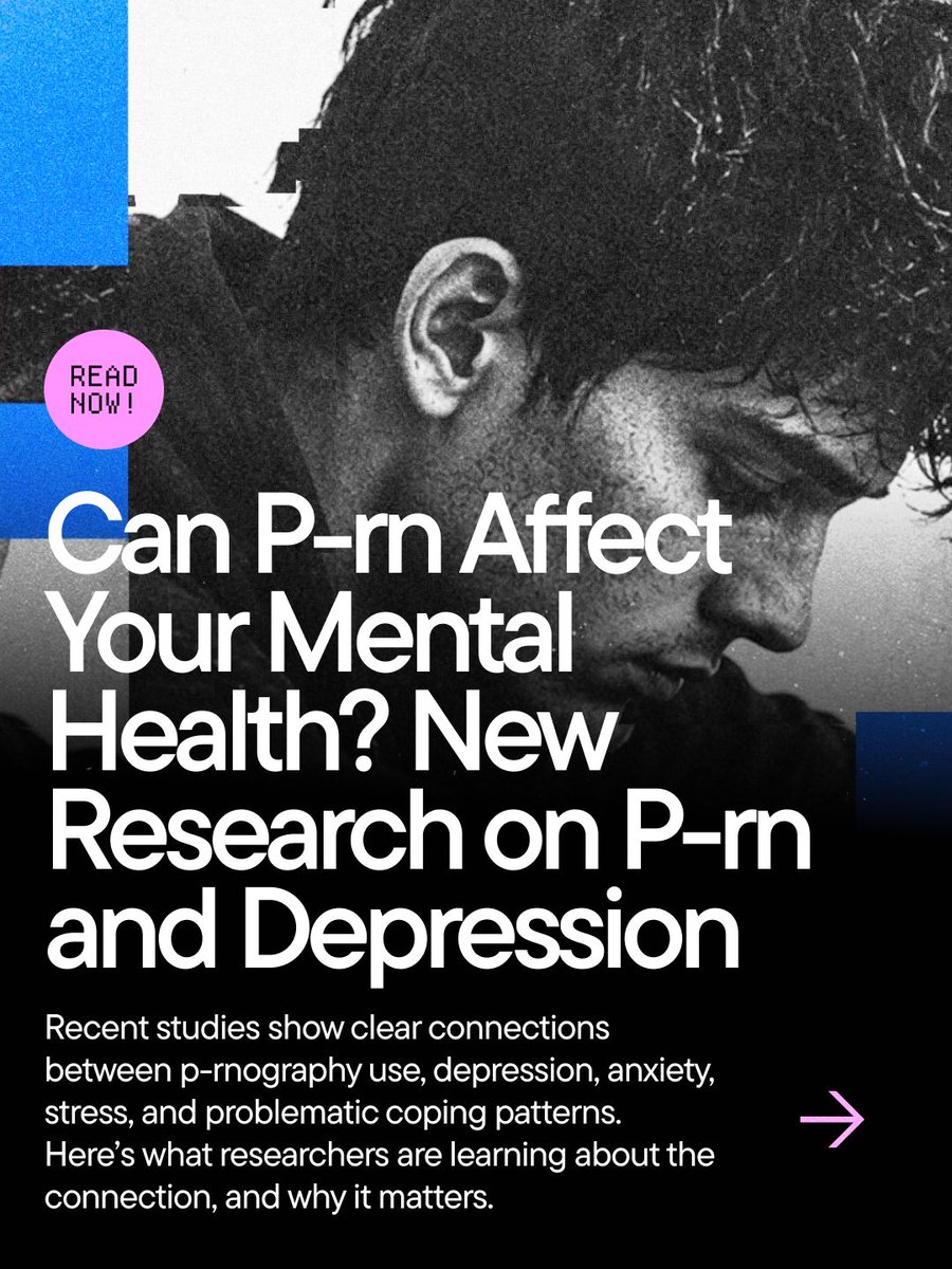 FightTheNewDrug's tweet photo. Many turn to porn as a temporary relief from stress, anxiety, boredom, loneliness, or other difficult emotions. But research suggests that turning to porn may actually be making your mental health worse.

Get the full article here: https://t.co/rXT6SHySoA https://t.co/5jBFPeF3Cj