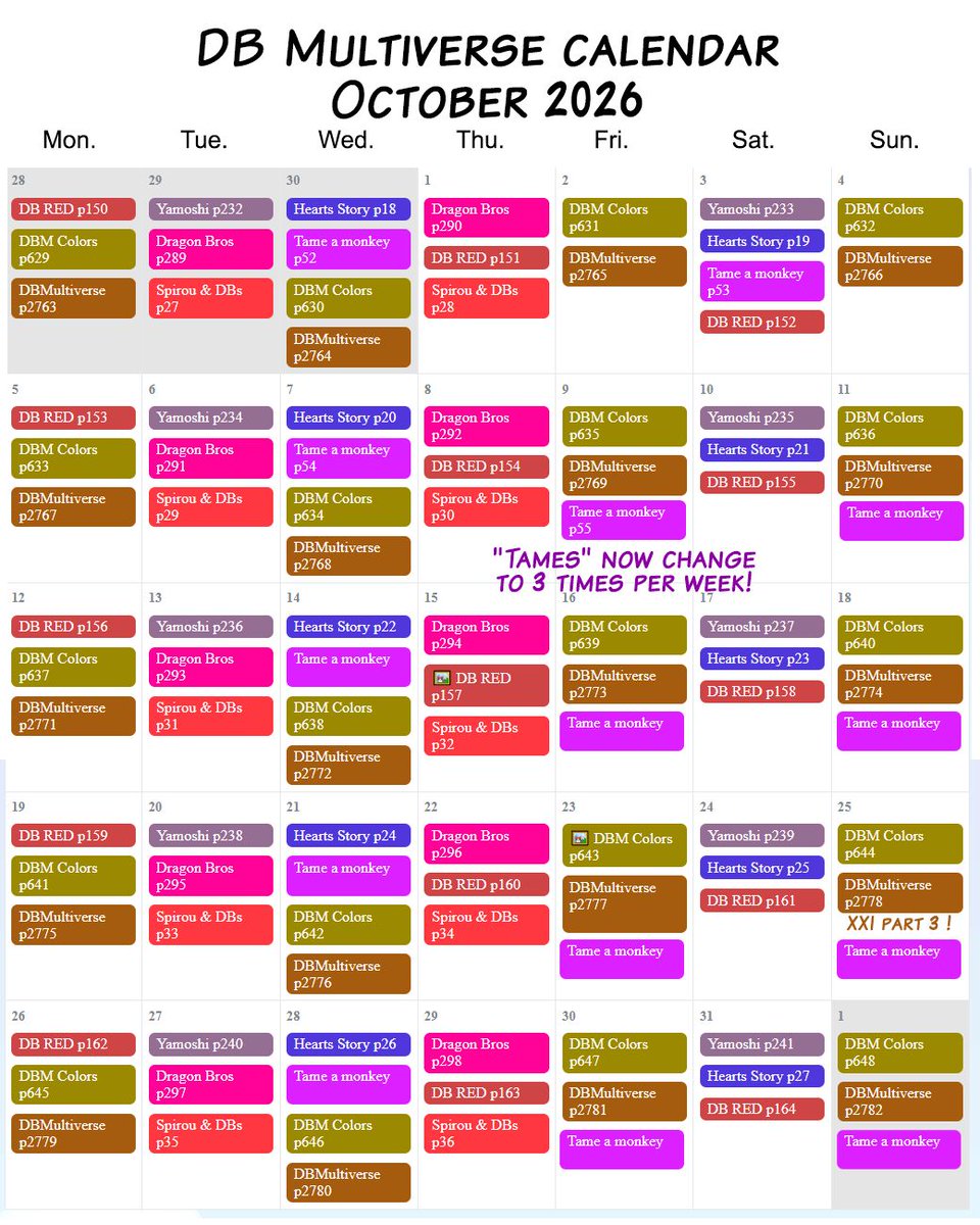 DBMultiverse's tweet photo. 📅 #DBMultiverse #calendar for #October ! https://t.co/h8MoOvN66A