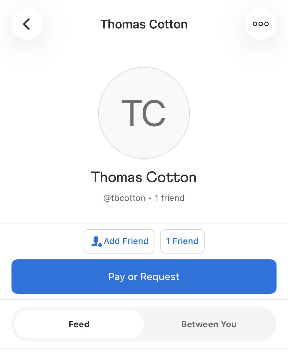 ReporterOriana's tweet photo. there is a venmo account for Tom Cotton under the number Trump posted https://t.co/mpNYFuhYyE