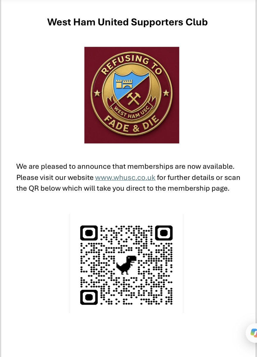 WHUSupportClub's tweet photo. https://t.co/muB6RxQQKi