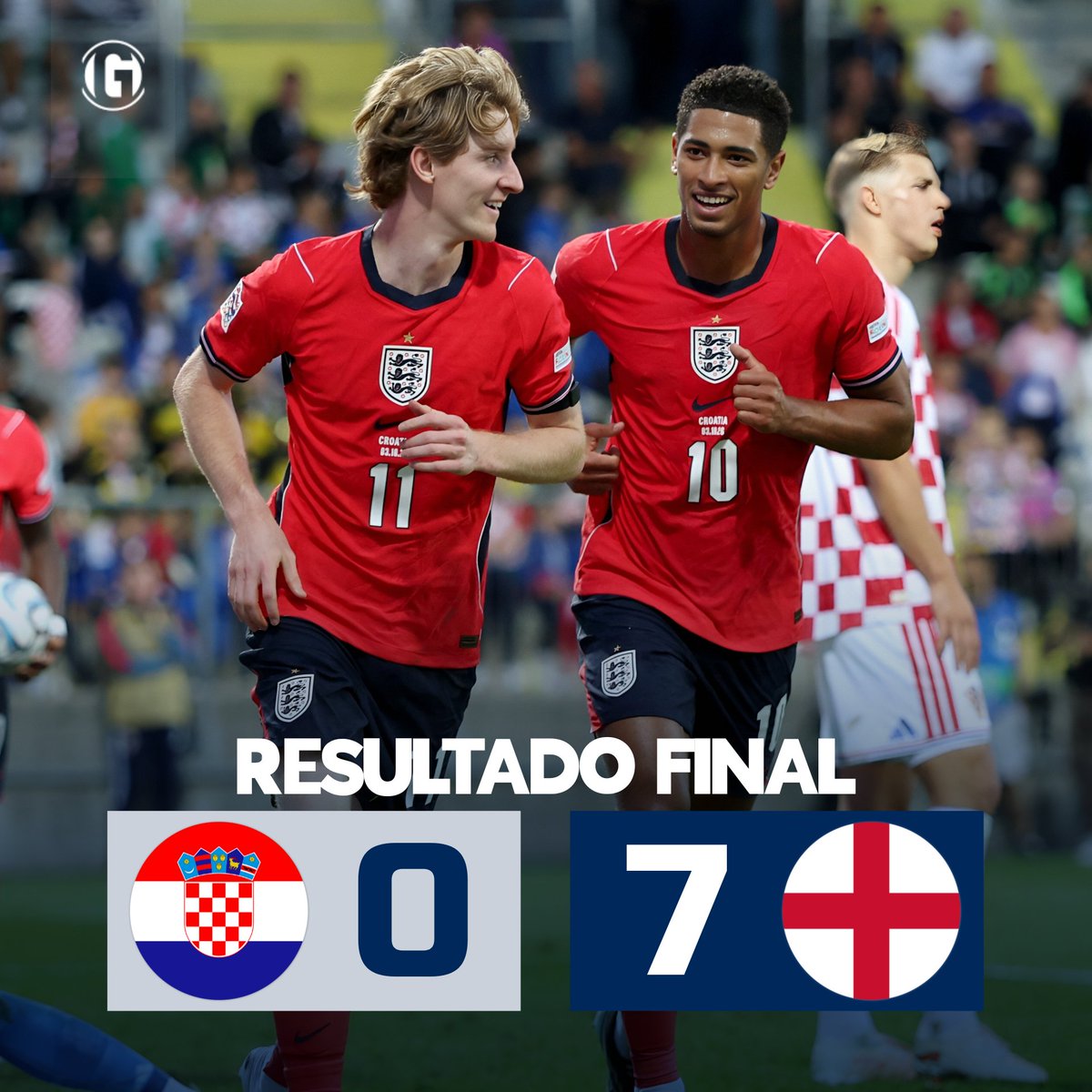 gilmer_oficial's tweet photo. FINAL | Espantosa goleada de Inglaterra sobre Croacia por la Nations League.

👉🏼 Croacia 🇭🇷 0-7 Inglaterra 🏴󠁧󠁢󠁥󠁮󠁧󠁿 https://t.co/BOHQW8bzxR