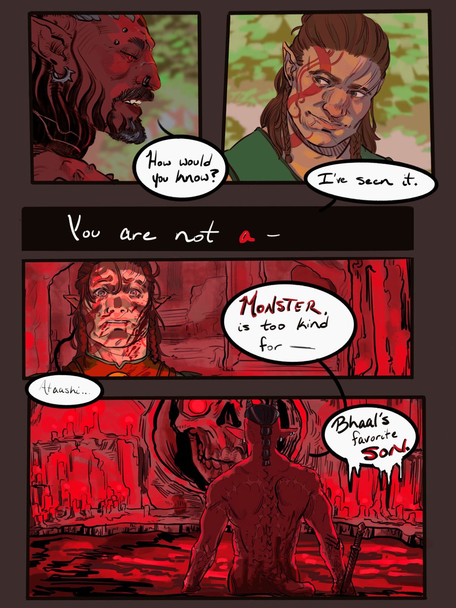 dreamsomonsters's tweet photo. Thinking about Ataashi again....

#bg3 #comic #halsin #fanart #baldursgate3 #oc https://t.co/hPwXLfLtdB