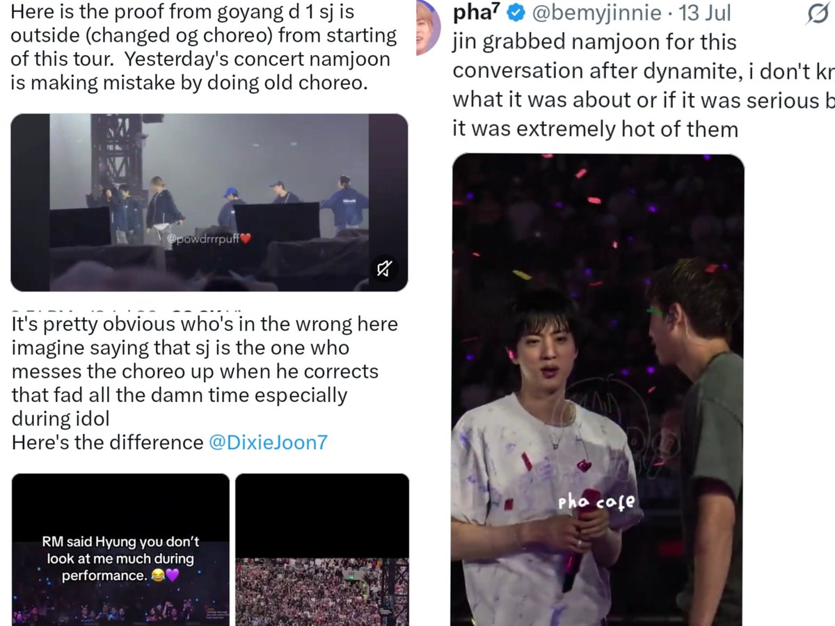 seokjinakgay's tweet photo. + he is often the first one to notice if there's some technical difficulties from always reminding them of safety gears, right blocking/stage layout and even mid performance correcting them respectfully and quickly finding solution w/o bragging about it in front of the cameras https://t.co/3Je7N0b5VN