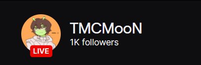 TMCMooN's tweet photo. I genuinely dont know how to describe it but thank you all from the bottom of my heart for 1k on twitch 🥹 https://t.co/saeQiFPB3J